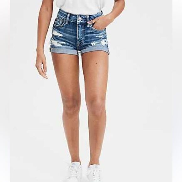 American Eagle Outfitters Pants - EXCELLENT DISTRESSED CONDITION WOMEN’S AMERICAN EAGLE STRETCH MIDI SHORTS SIZE 8